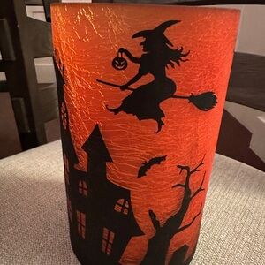 Yankee Candle Orange Witch Silhouette Holder
